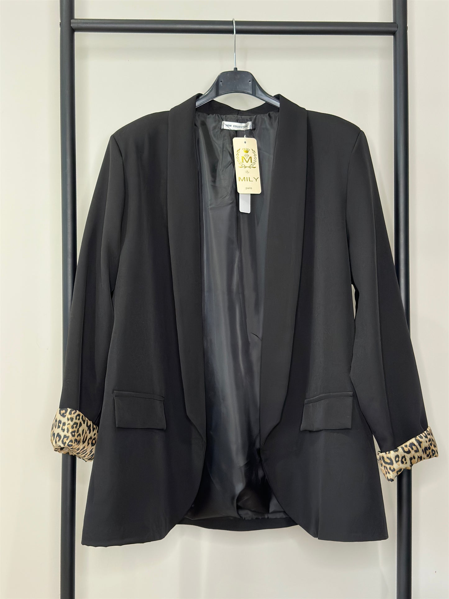 Blazer manchettes léopard