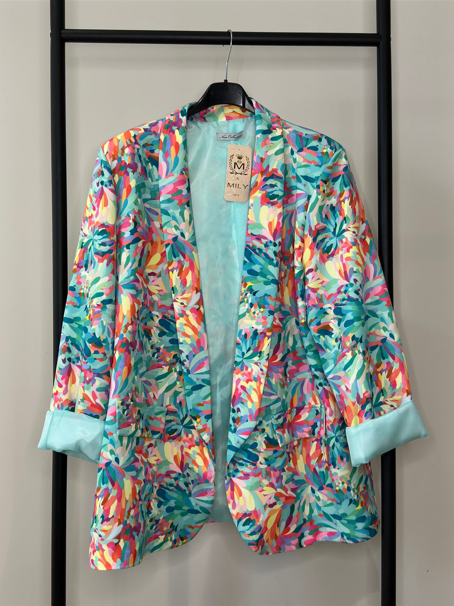 Veste blazer vert d'eau