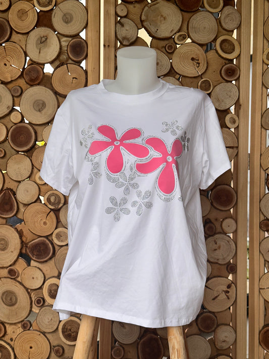 T-shirt fleurs
